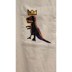 Artist JEAN-MICHEL BASQUIAT X UNIQLO SPRZ Pocket Tee 100% Cotton Dinosaur Size S
